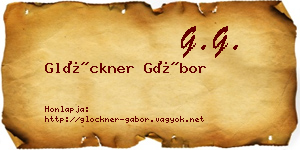 Glöckner Gábor névjegykártya