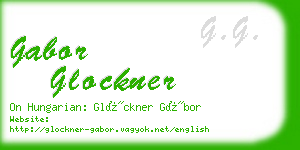 gabor glockner business card